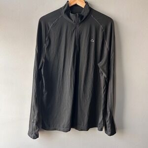 Paradox Mens Merino Blend 1/4 Zip Pullover Black Drirelease Base Layer XL